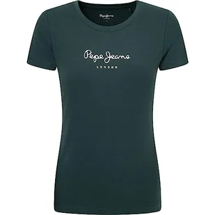 Pepe Jeans Koszulka damska New Virginia Ss N, Zielony (Regent Green), XXS - Koszulki i topy damskie - miniaturka - grafika 1