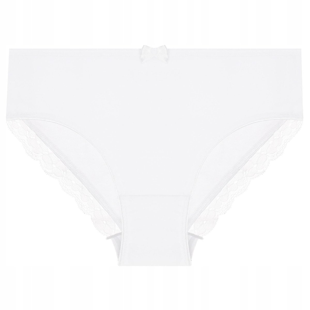 Majtki Figi Dziewczęce Bawełniane Białe z koronką 1szt Urocze MORAJ 158-164