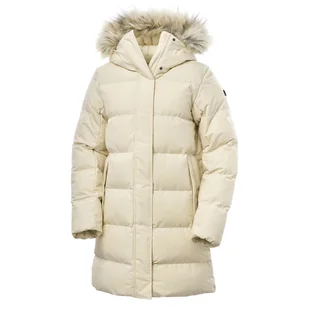 Damski Płaszcz pikowany zimowy HELLY HANSEN W BLOSSOM PUFFY PARKA 53624_034 – Beżowy - Płaszcze damskie - miniaturka - grafika 1