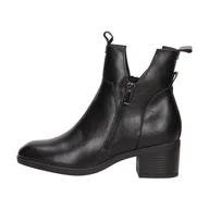 Botki damskie - Czarne botki damskie na obcasie VINCEZA 10776 PU - Vinceza - miniaturka - grafika 1