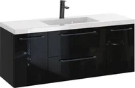 Szafki łazienkowe - Szafka z Umywalką ROSEN 120 cm D - Uchwyt Czarny - miniaturka - grafika 1