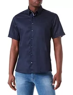 Koszule męskie - bugatti Męska koszula 9850-38520 z kołnierzykiem button-down, granatowa-390, regularna, Marine-390, L - miniaturka - grafika 1