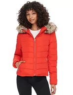 Kurtki damskie - ONLY Onlnewellan Quilted Hood Jacket Cc Otw Kurtka Kobiety, Red Alert, M - miniaturka - grafika 1
