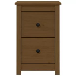 Lumarko Szafki nocne, 2 szt., miodowy brąz, 40x35x61,5 cm, lita sosna - Szafki nocne - miniaturka - grafika 4