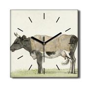Zegary - Klasyczny zegar na płótnie Zwierzę krowa 30x30 cm, Coloray - miniaturka - grafika 1