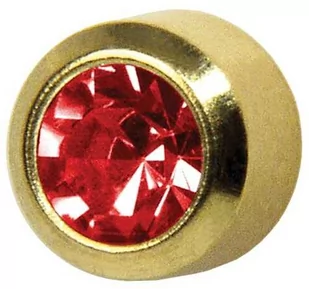 Kolczyki Garnet w oprawie pełnej kolor złoty r Studex Plus - Piercing - miniaturka - grafika 1