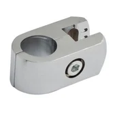 Inne mocowania - Złącze pojedyncze płaskie Ø25 chrom - miniaturka - grafika 1