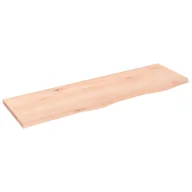 Półki do salonu - Półka, 100x30x2 cm, surowe lite drewno dębowe - miniaturka - grafika 1