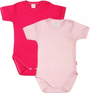 Body KR GŁADKIE 2PAK Ciemny Jasny RÓŻ r80 KLEKLE - Body dla niemowląt - miniaturka - grafika 1