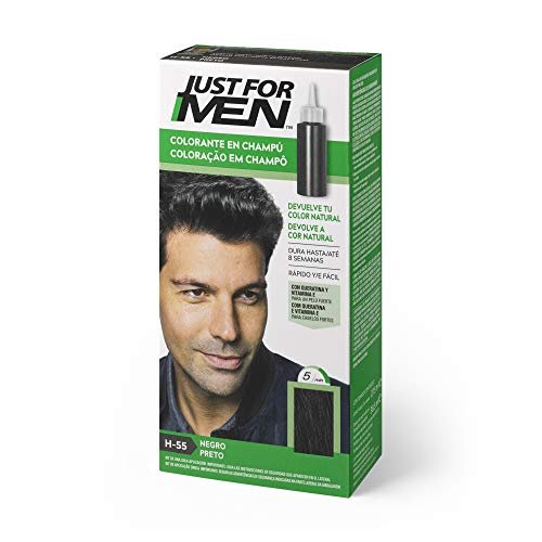 Just For Men Farba do włosów - Trwa do 8 tygodni - Z keratyną i witaminą - Czarny kasztan - Naturalny wygląd H-55