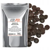 Słodkie kremy i masła - CZEKOLADA DO ZAPIEKANIA 200g Kropelki czekoladowe nietopliwe jakość Kol-Pol - miniaturka - grafika 1