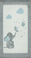 Dywaniki łazienkowe - Dywanik Dziecięcy 80X150 Baby 1 Kremowy Popielaty Niebieski Słonik - miniaturka - grafika 1