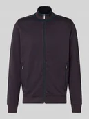 Swetry męskie - Bluza rozpinana z prążkowanymi wykończeniami - miniaturka - grafika 1