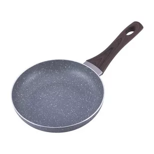 Kamille Patelnia granitowa 20cm z uchwytem imitacja drewna 4112 - Patelnie - miniaturka - grafika 1