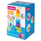 Zabawki interaktywne dla dzieci - Zabawka edukacyjna SMILY PLAY Wieża z piłeczkami 000737 - miniaturka - grafika 1