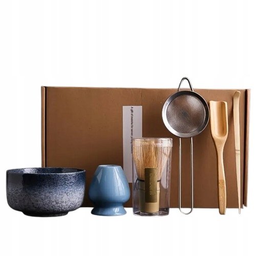 Duży Zestaw Do Herbaty Matcha Chashaku Chasen Sitko 6 El