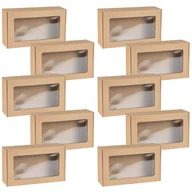 Zestawy upominkowe - Prostokątne pudełko fasonowe z okienkiem, pudełko prezentowe 35x20x10 cm x10 - miniaturka - grafika 1