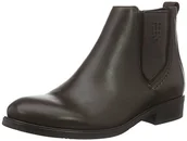 Kozaki damskie - Tommy Hilfiger Damskie kozaki z krótką cholewką P1285olly 6a, brązowy - Braun Coffee 211-39 eu - miniaturka - grafika 1