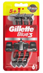 Procter & Gamble MASZYNKI JEDNOCZĘŚCIOWE BLUE3 WHITE & RED 5 SZT + 1 SZT GRATIS 362585 - Maszynki do golenia i wkłady - miniaturka - grafika 1