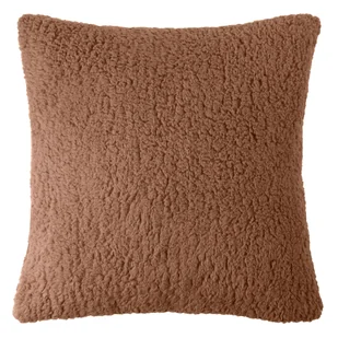 Poduszka Teddy uni 50x50cm brązowy - Poduszki dekoracyjne - miniaturka - grafika 1