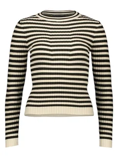 Pieces Sweter "Crista" w kolorze kremowo-czarnym - Swetry damskie - miniaturka - grafika 1