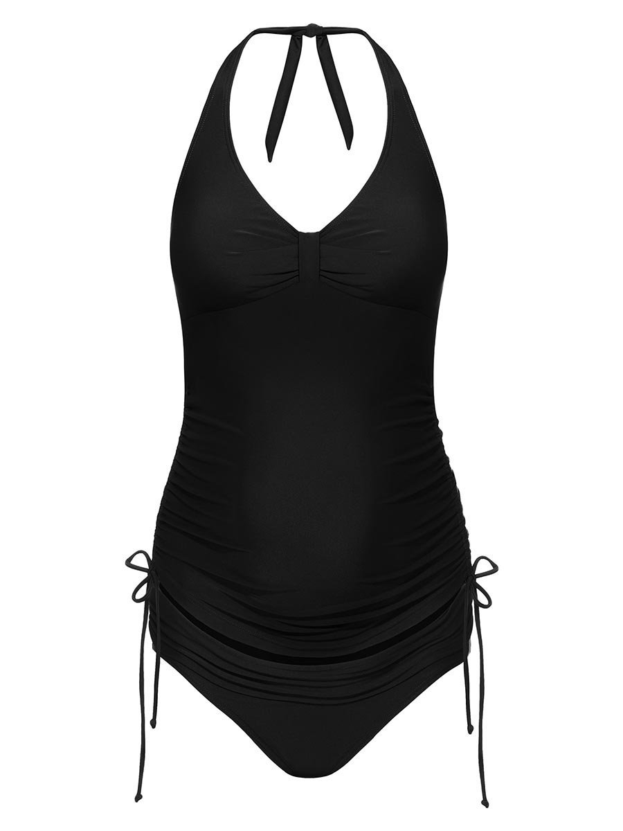 Damski strój kąpielowy jednoczęściowy ciążowy czarny Bellybutton Maternity, r.XL