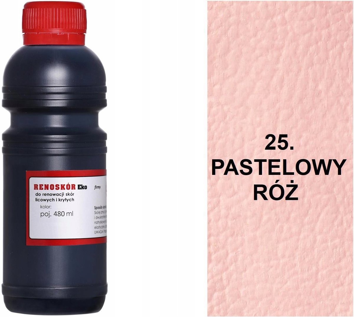 G12-85 PASTELOWY RÓŻ 25 RENOSKÓR FARBA DO SKÓRY RENOWATOR KOLORU LAKIER 480