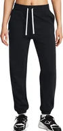 Spodnie sportowe damskie - Spodnie damskie Under Armour Rival Terry Jogger czarne 1382735 002 M - miniaturka - grafika 1