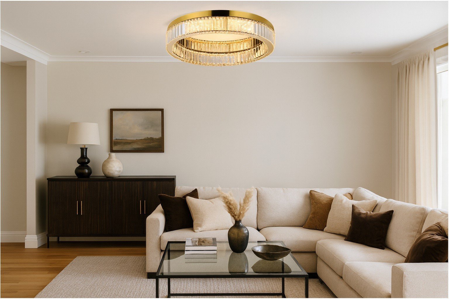 Plafon kryształowy SPARK TOP 60 DIMM gold 5784