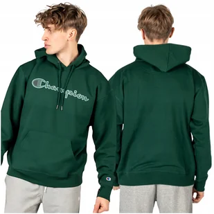 Y4277 Bluza Champion z Kapturem Męska Zielona Kangurek Bawełna Ciepła XL - Bluzy męskie - miniaturka - grafika 1