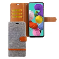 Portfele - Samsung Galaxy A71 Etui na telefon komórkowy Pokrowiec na kartę Portfel Szary - miniaturka - grafika 1