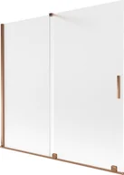 Parawany nawannowe - Mexen Velar parawan nawannowy 2-skrzydłowy rozsuwany 170 x 150 cm, szron, różowe złoto - 896-170-000-31-60 - miniaturka - grafika 1