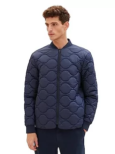 TOM TAILOR Męska kurtka bomberka Lighweight z pikowaniem, 10668-sky Captain Blue, XL - Kurtki męskie - miniaturka - grafika 1
