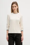 Swetry damskie - Tommy Hilfiger sweter bawełniany kolor beżowy lekki WW0WW44993 - miniaturka - grafika 1