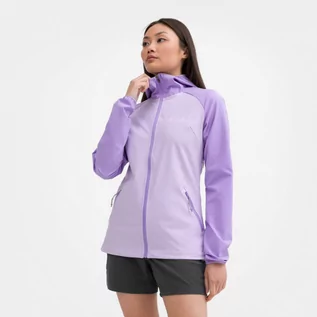 Kurtki damskie - Damski softshell rozpinany z kapturem COLUMBIA Heather Canyon - fioletowy - grafika 1