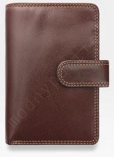 Visconti Portfel Skóra Włoska MONZA MZ11 Brązowy - brązowy - Portfele - miniaturka - grafika 1