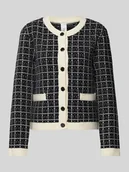 Swetry damskie - Kurtka z dzianiny z listwą guzikową model ‘LIVIA’ - miniaturka - grafika 1