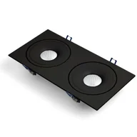 Oprawy, klosze i abażury - OXYLED Oprawa podtynkowa LED STILLO SQ DUE BLACK 2 x 15W 3000K - miniaturka - grafika 1
