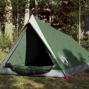 vidaXL Namiot, 2-os., zielony, 200x120x88/62 cm, tafta 185T - Namioty - miniaturka - grafika 1