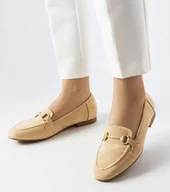 Botki damskie - Beżowe mokasyny damskie Hinkle -39 - miniaturka - grafika 1