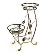 Kwietniki - Kwietnik metalowy 95 cm złota patyna - miniaturka - grafika 1