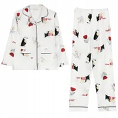 Piżamy damskie - damska PIŻAMA rozpinana KOMPLET koszula i spodnie do szpitala sanatorium L - miniaturka - grafika 1