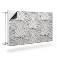 Dekoracje domu - Mata MAGNETYCZNA Na Grzejnik Biała Abstrakcja 3D 90cm x 60cm - miniaturka - grafika 1