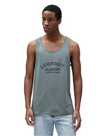 Koszulki i topy damskie - Koton Men Varsity Tank Top Crew Neck Printed Slim Fit Cotton, szary (031), L - miniaturka - grafika 1
