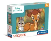 Układanki dla dzieci - Clementoni, Klocki Sześcienne, Disney Classic, 12 el. - miniaturka - grafika 1
