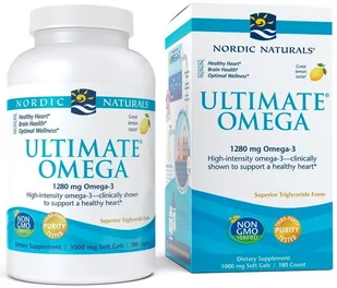 Ultimate NORDIC NATURALS OMEGA 1280mg-180 softgel - Witaminy i minerały dla sportowców - miniaturka - grafika 1