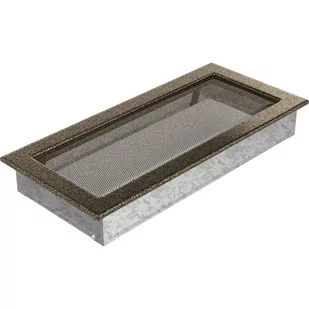 KNAP Kratka kominkowa CZARNO-ZŁOTA 17x37 wys. 170 x szer. 370 x gł. 45 mm KNAP - Akcesoria kominkowe - miniaturka - grafika 1