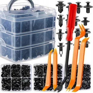 Kołki spinki klipsy samochodowe 625 szt tapicerki uniwersalne 18 rodzajów - Akcesoria motoryzacyjne - miniaturka - grafika 1