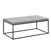 Ławy i stoliki kawowe - Beliani Stolik kawowy efekt betonu z czarnym DELANO - miniaturka - grafika 1