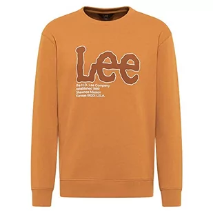 Lee Męska bluza sezonowa z logo SWS, karmelowa, XL wysoki - Bluzy męskie - miniaturka - grafika 1